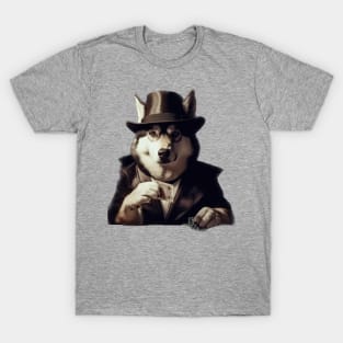 Poker playing husky T-Shirt